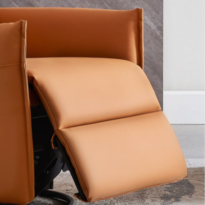 Electric Power Leather Recliner Chair Modern Swivel Base Standard Recliner with Footrests