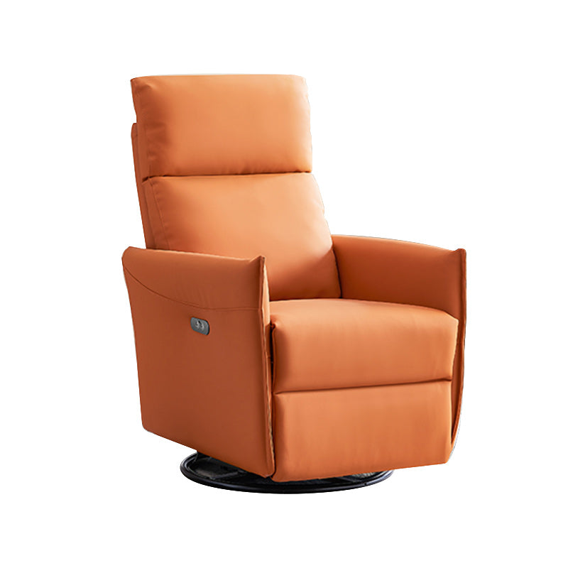 Electric Power Leather Recliner Chair Modern Swivel Base Standard Recliner with Footrests