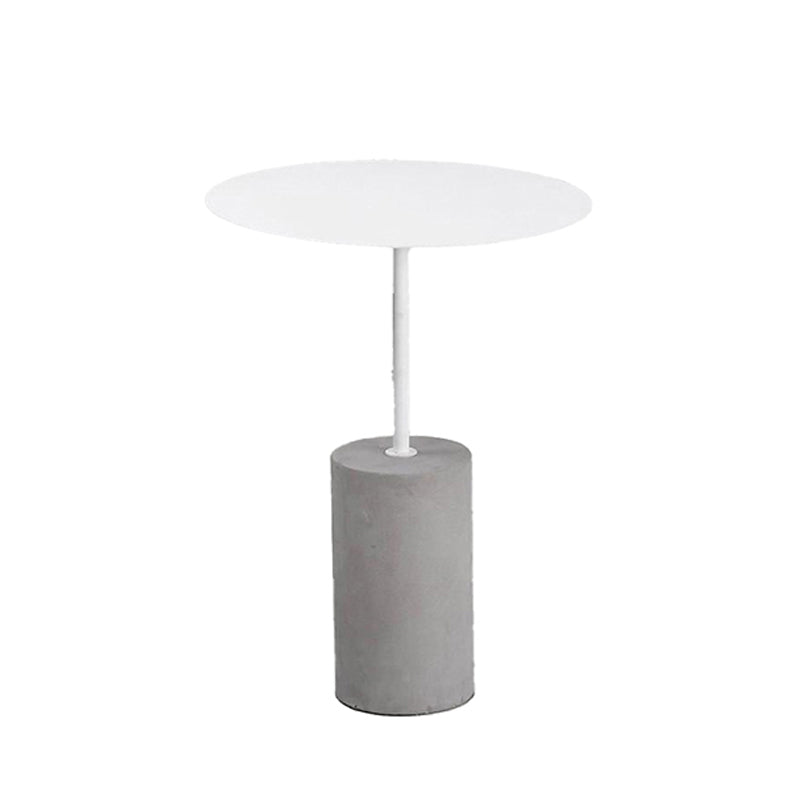 No Distressing End Table Set Modern Round Pedestal Concrete End Table