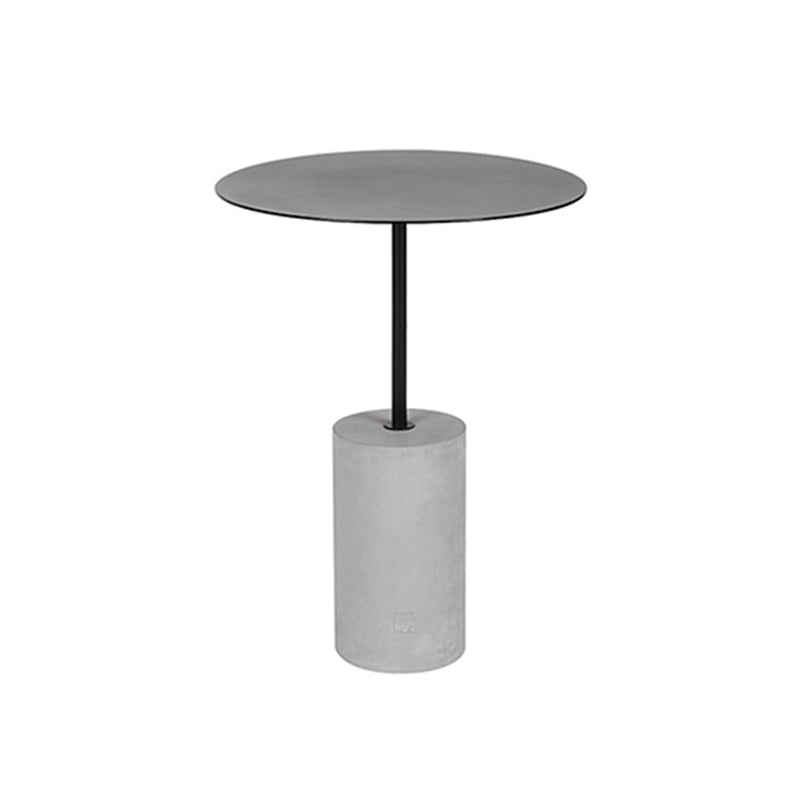 No Distressing End Table Set Modern Round Pedestal Concrete End Table