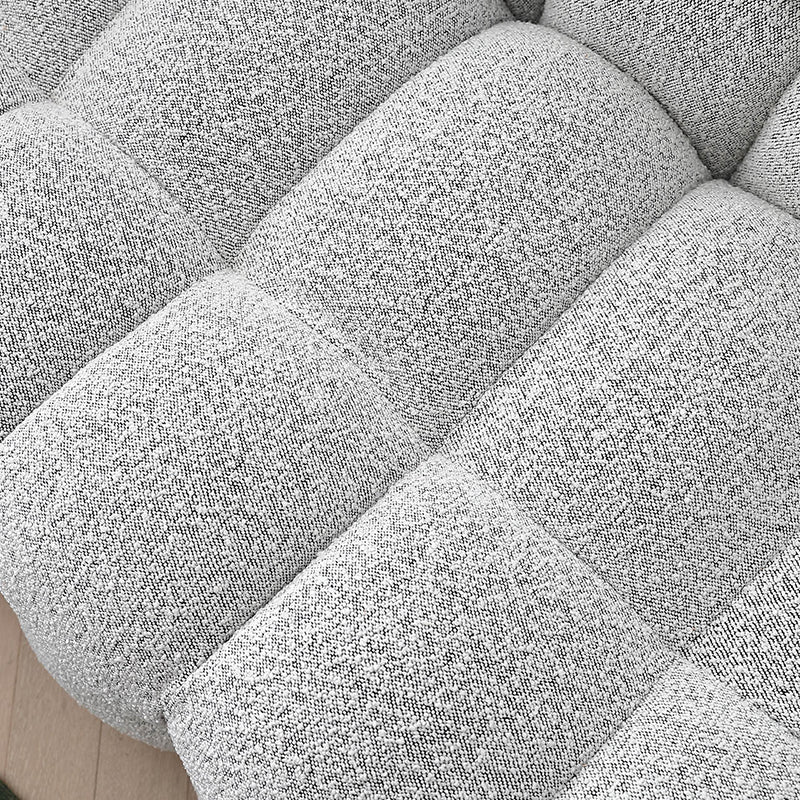 Beige and Gray Standard Seating Tuxedo Arm Sofa Biscuit Back for Apartment