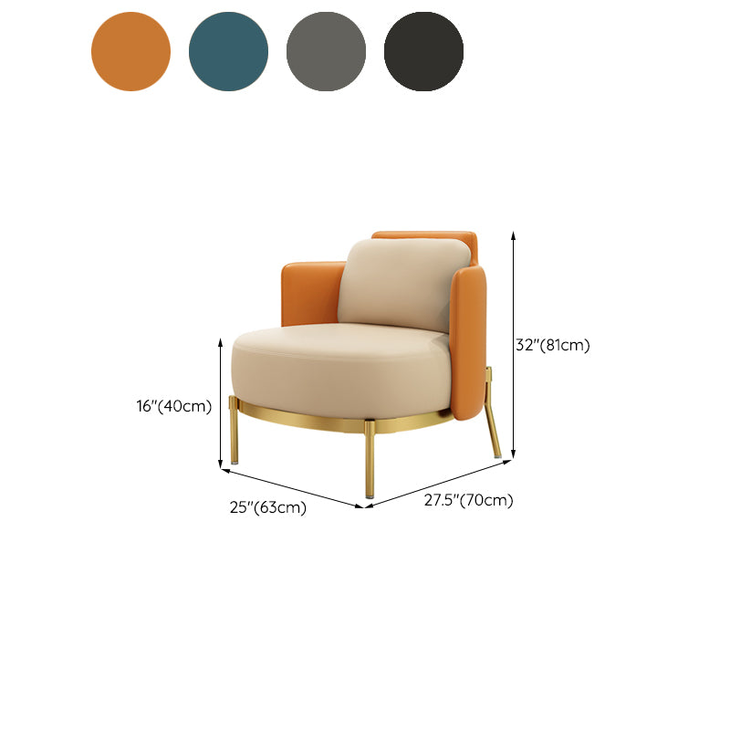 Tuxedo Arm Standard Sofa Leather and Iron Seating in Beige for Bonus Room