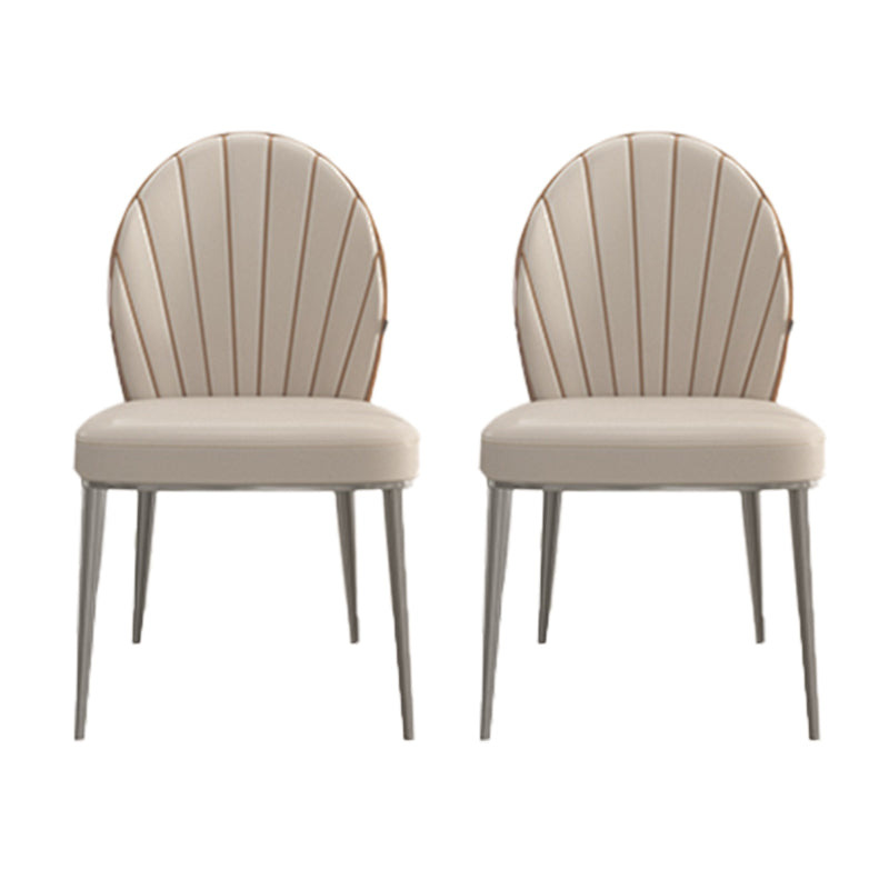 Glam Upholstered Armless Dining Chairs Dining Room Parsons Chair