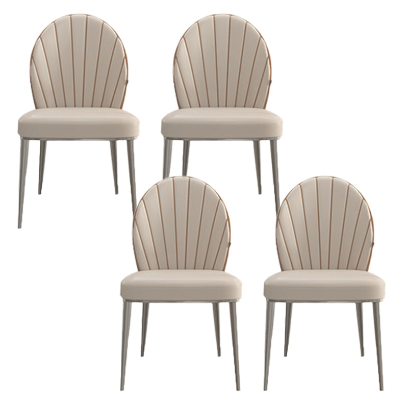 Glam Upholstered Armless Dining Chairs Dining Room Parsons Chair