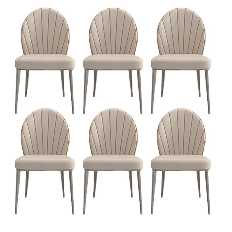 Glam Upholstered Armless Dining Chairs Dining Room Parsons Chair