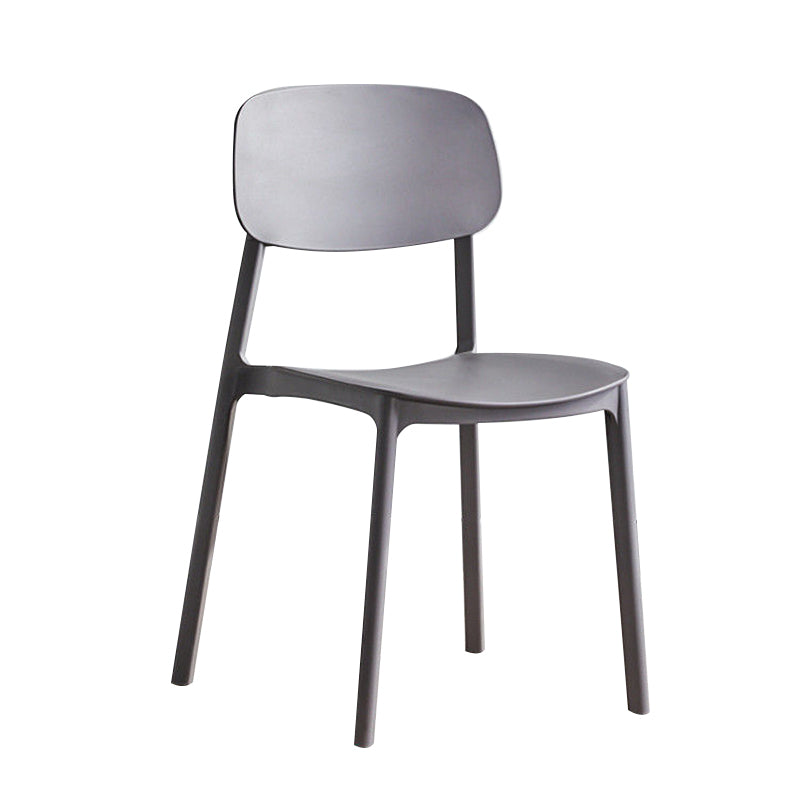 Plastic Dining Armless Kitchen Chair Open Back Dining Side Chair