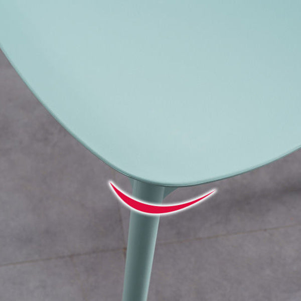 Plastic Dining Armless Kitchen Chair Open Back Dining Side Chair