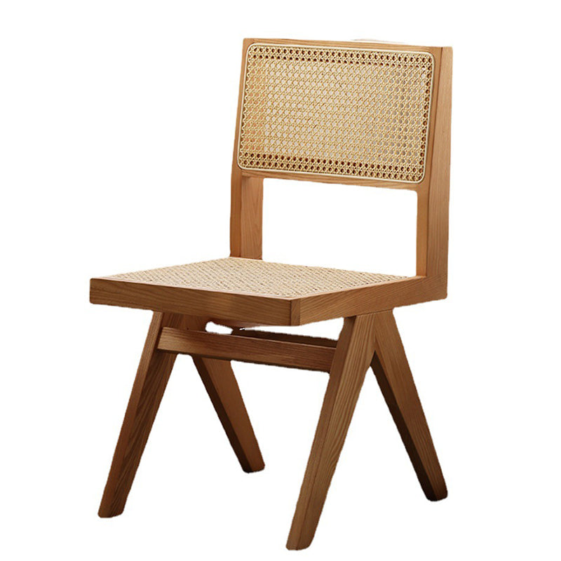 Wood Modern Dining Side Chair Cane Back Dining Chairs for Home