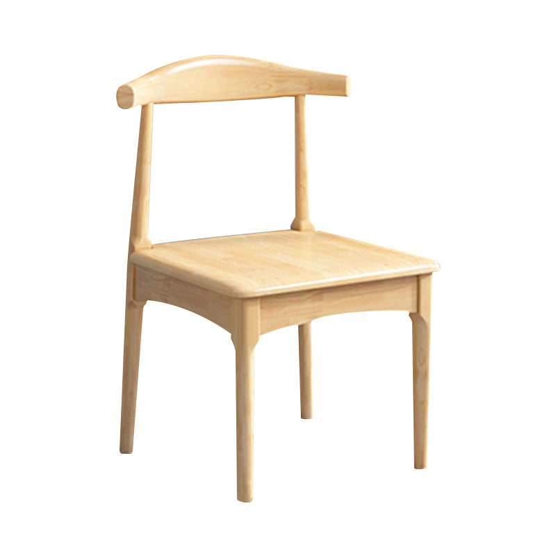 Wood Industrial Style Dining Side Chair Armless Home Side Chair