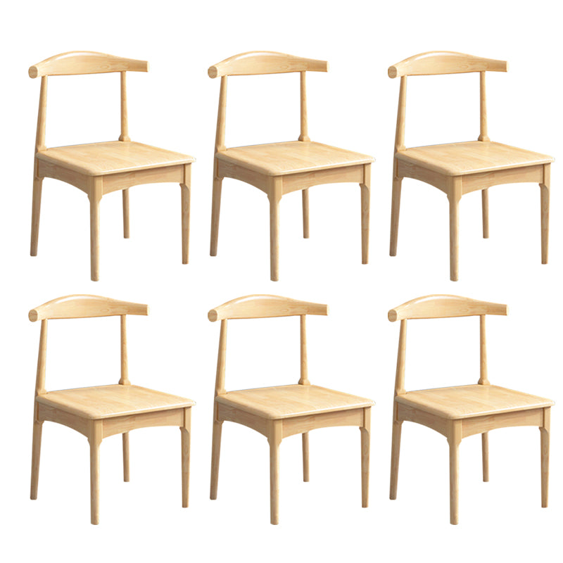 Wood Industrial Style Dining Side Chair Armless Home Side Chair