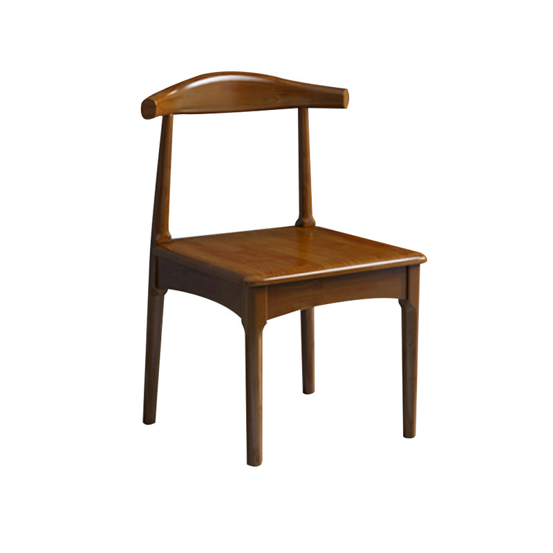Wood Industrial Style Dining Side Chair Armless Home Side Chair