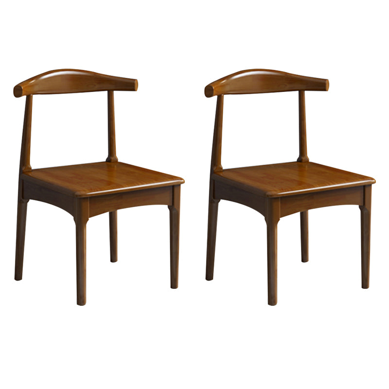 Wood Industrial Style Dining Side Chair Armless Home Side Chair