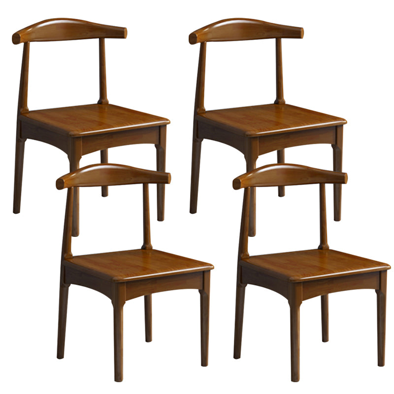 Wood Industrial Style Dining Side Chair Armless Home Side Chair