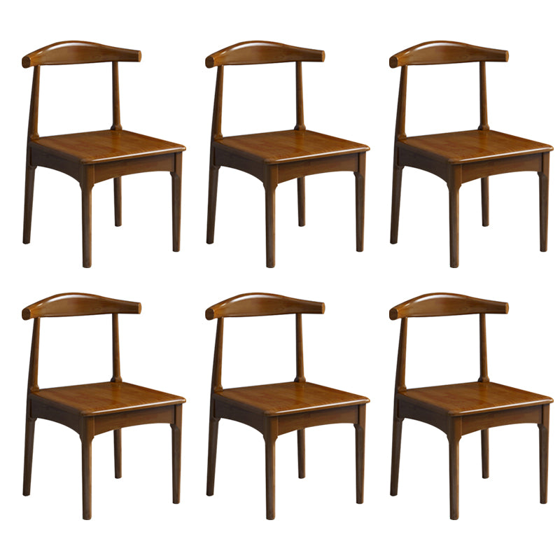 Wood Industrial Style Dining Side Chair Armless Home Side Chair