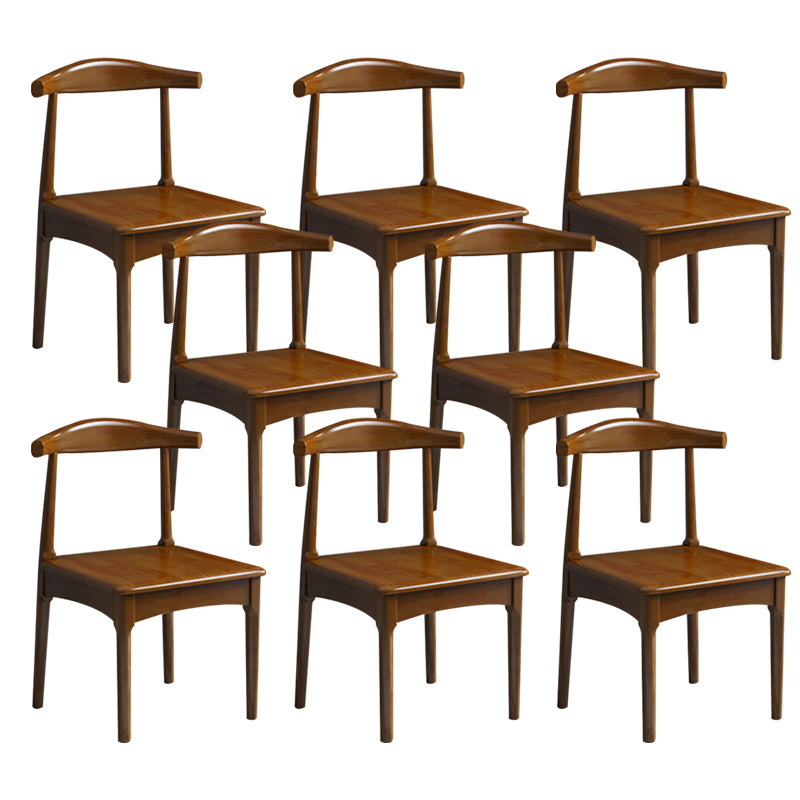 Wood Industrial Style Dining Side Chair Armless Home Side Chair