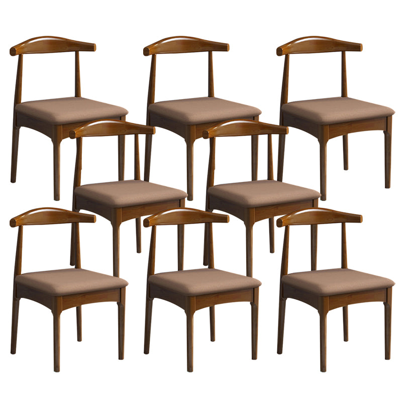 Wood Industrial Style Dining Side Chair Armless Home Side Chair