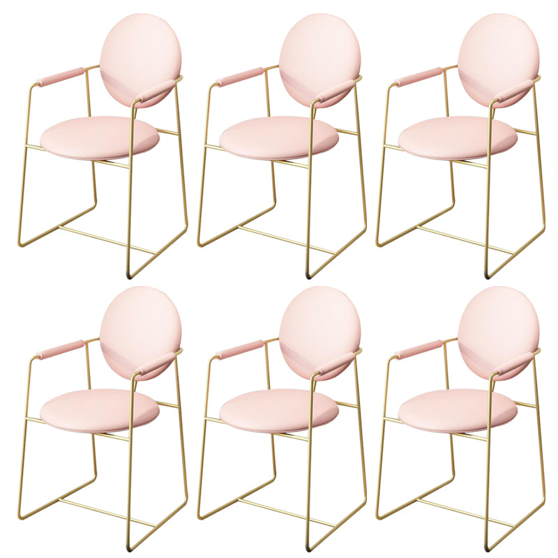 Glam Indoor Home Side Chair Gold Legs Upholstered Dining Chair