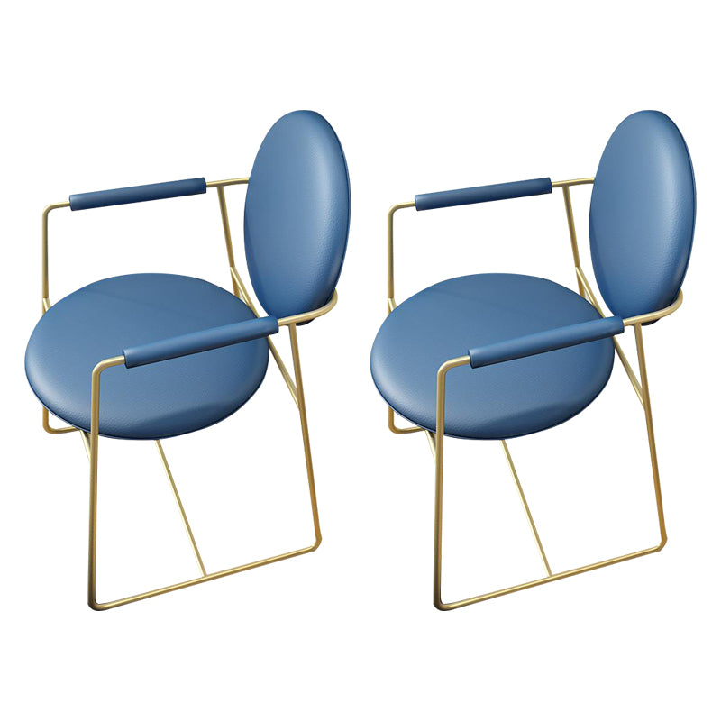 Glam Indoor Home Side Chair Gold Legs Upholstered Dining Chair