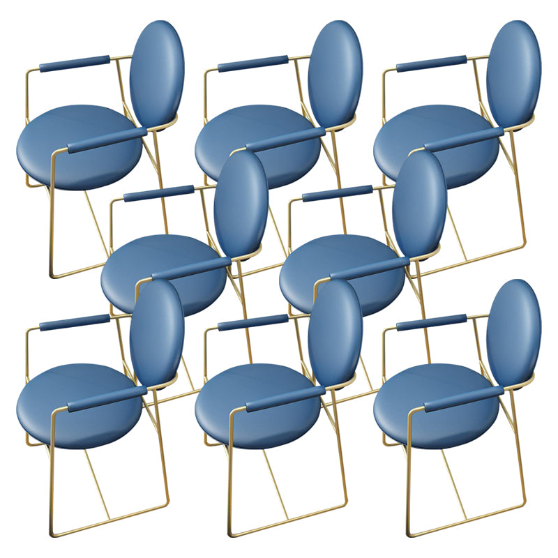 Glam Indoor Home Side Chair Gold Legs Upholstered Dining Chair