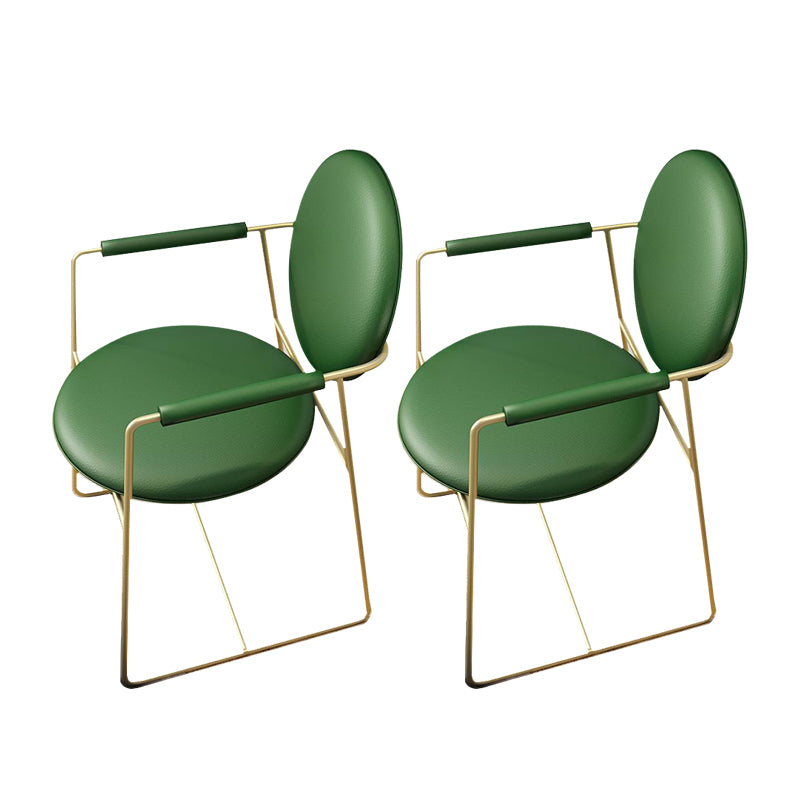 Glam Indoor Home Side Chair Gold Legs Upholstered Dining Chair