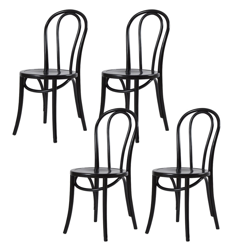 Modern Style Patio Side Chair Windsor Back Armless Dining Chair