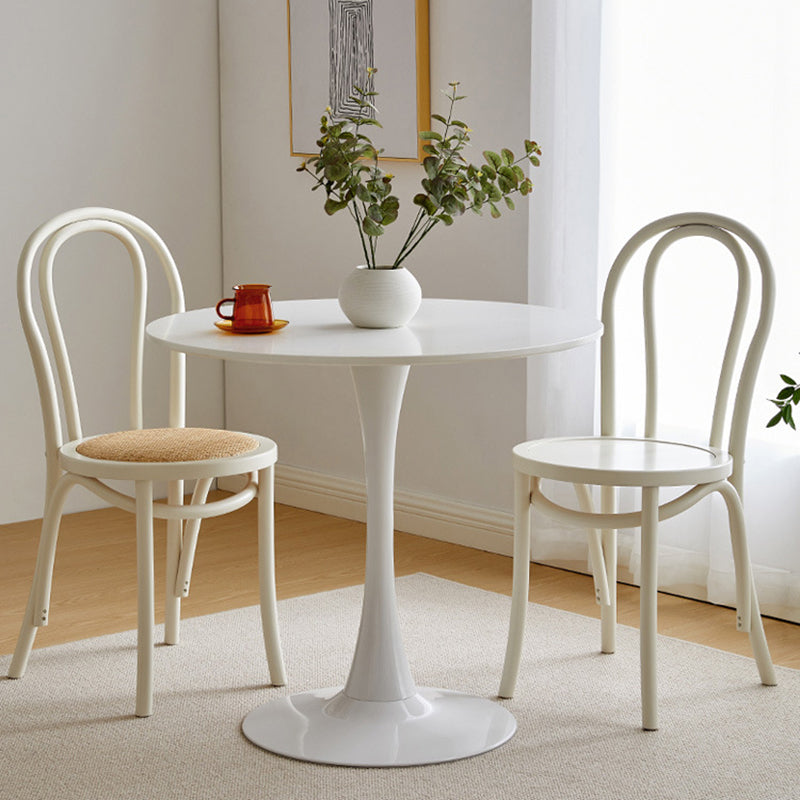 Modern Style Patio Side Chair Windsor Back Armless Dining Chair