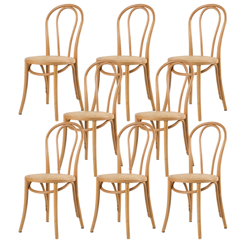 Modern Style Patio Side Chair Windsor Back Armless Dining Chair