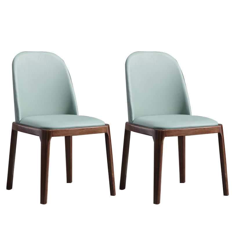 Faux Leather Dining Chairs Industrial Parsons Armless Side Chair