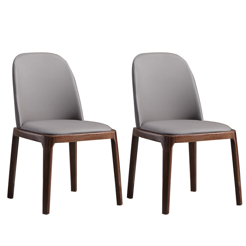 Faux Leather Dining Chairs Industrial Parsons Armless Side Chair