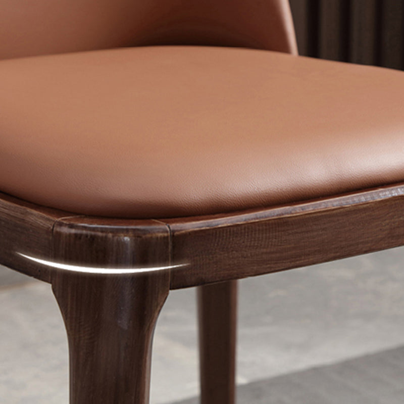 Faux Leather Dining Chairs Industrial Parsons Armless Side Chair