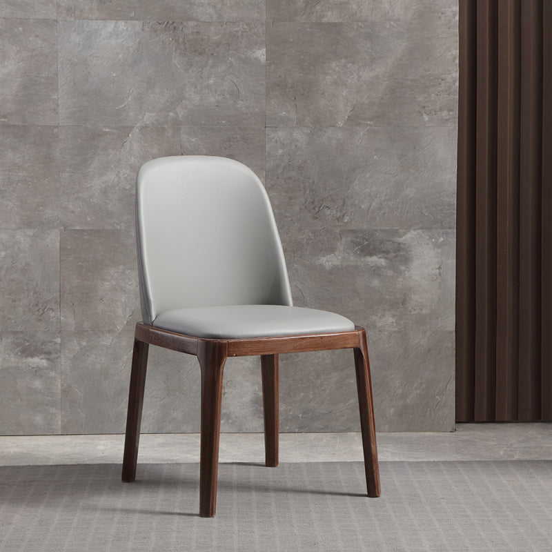 Faux Leather Dining Chairs Industrial Parsons Armless Side Chair