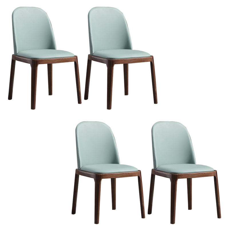 Faux Leather Dining Chairs Industrial Parsons Armless Side Chair