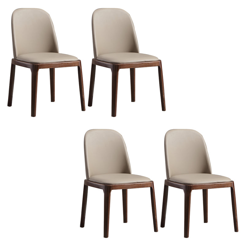 Faux Leather Dining Chairs Industrial Parsons Armless Side Chair