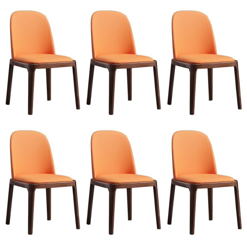 Faux Leather Dining Chairs Industrial Parsons Armless Side Chair