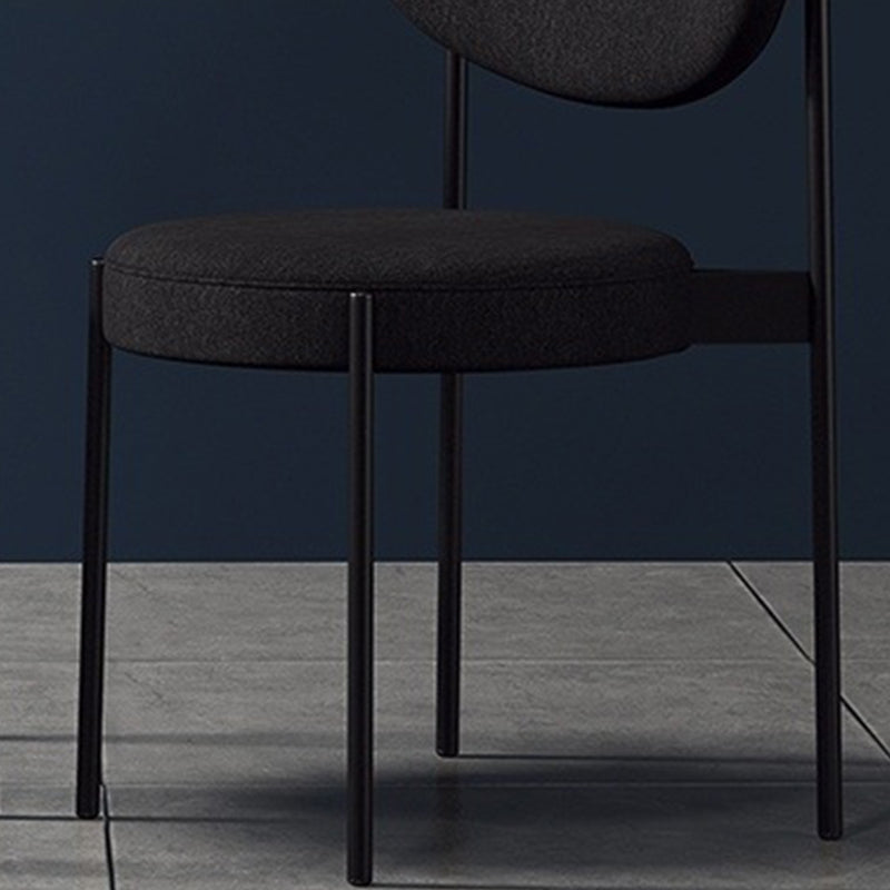 Glam Style Dining Chair Open Back Restaurant Armless Side Chair