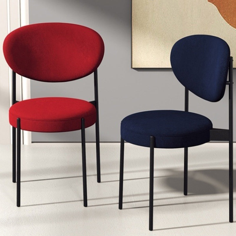 Glam Style Dining Chair Open Back Restaurant Armless Side Chair