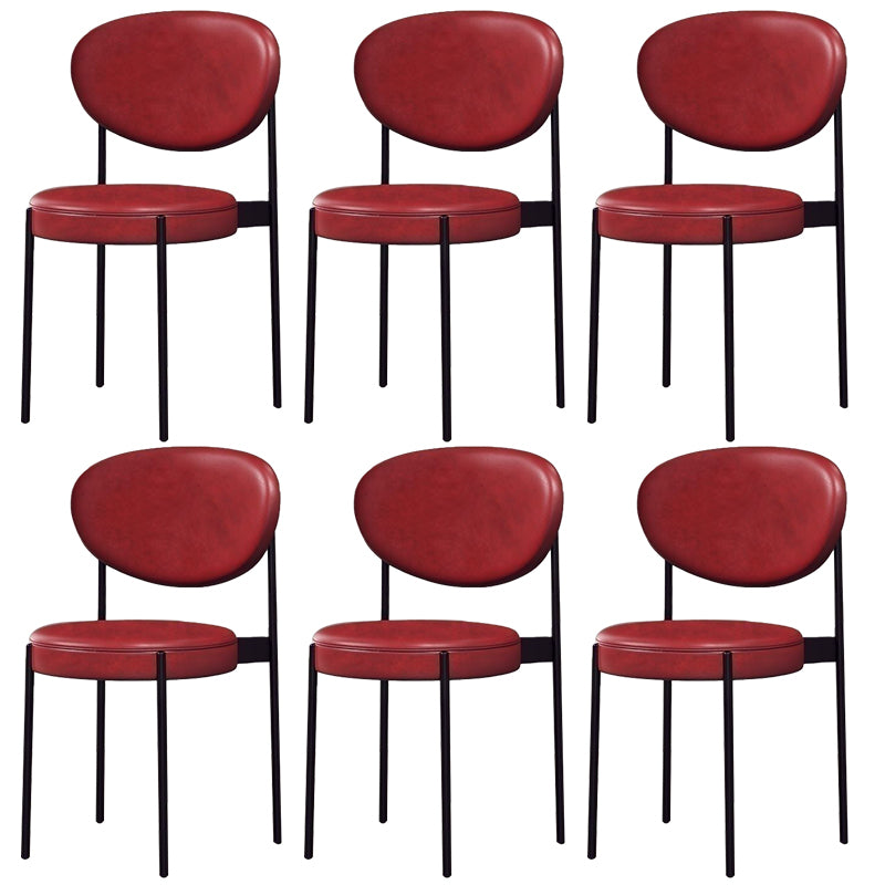 Glam Style Dining Chair Open Back Restaurant Armless Side Chair
