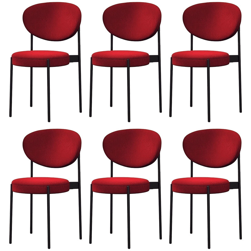 Glam Style Dining Chair Open Back Restaurant Armless Side Chair