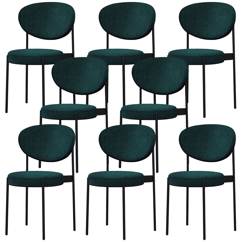 Glam Style Dining Chair Open Back Restaurant Armless Side Chair