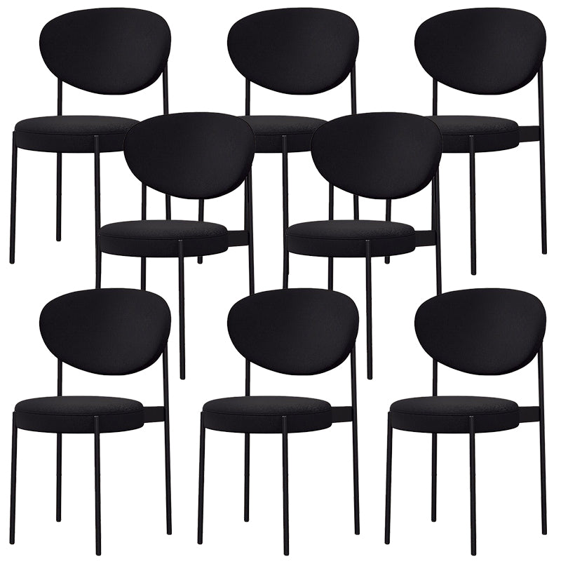 Glam Style Dining Chair Open Back Restaurant Armless Side Chair