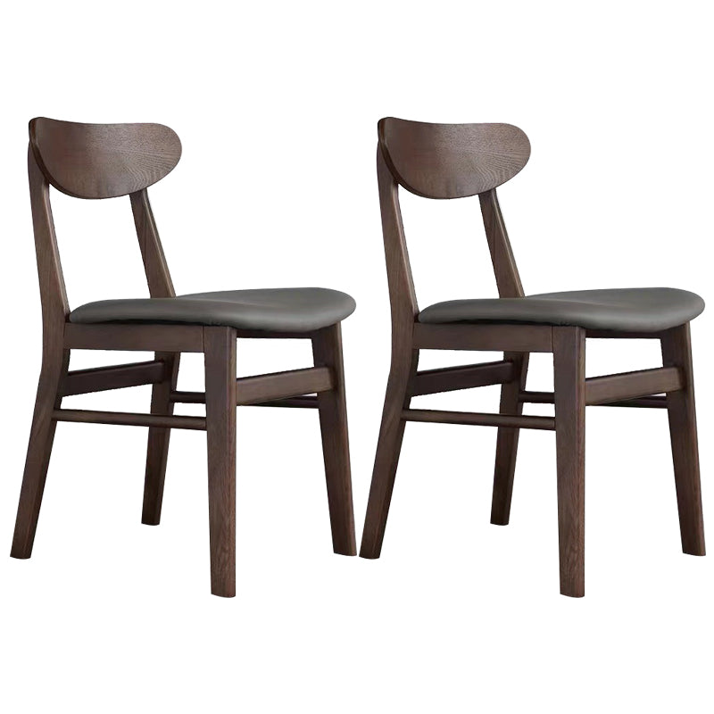 Solid Wood Side Chair Open Back Contemporary Kitchen Dining Chair