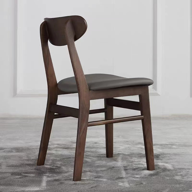 Solid Wood Side Chair Open Back Contemporary Kitchen Dining Chair