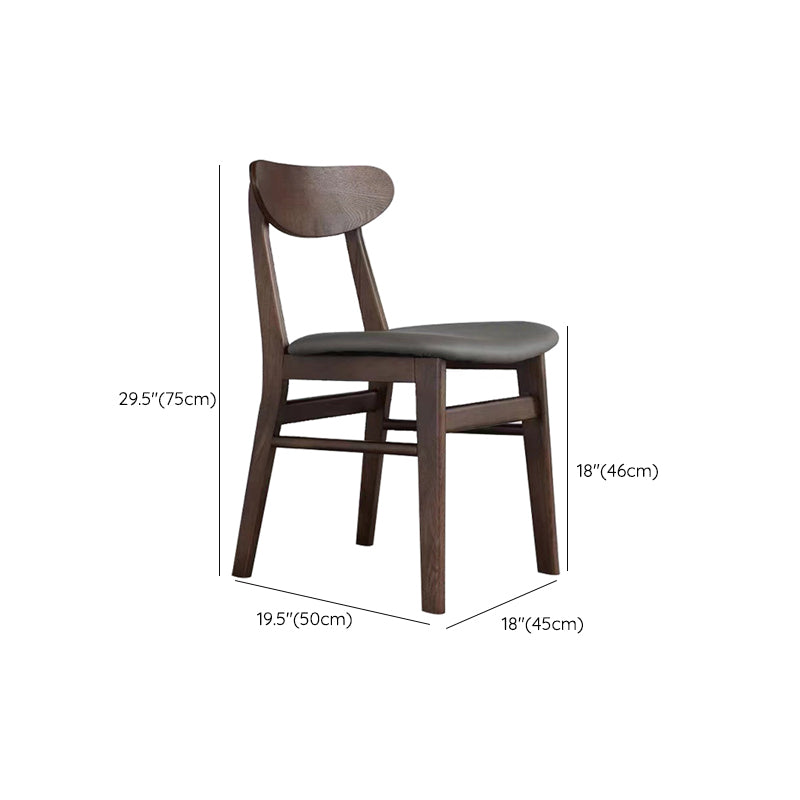 Solid Wood Side Chair Open Back Contemporary Kitchen Dining Chair