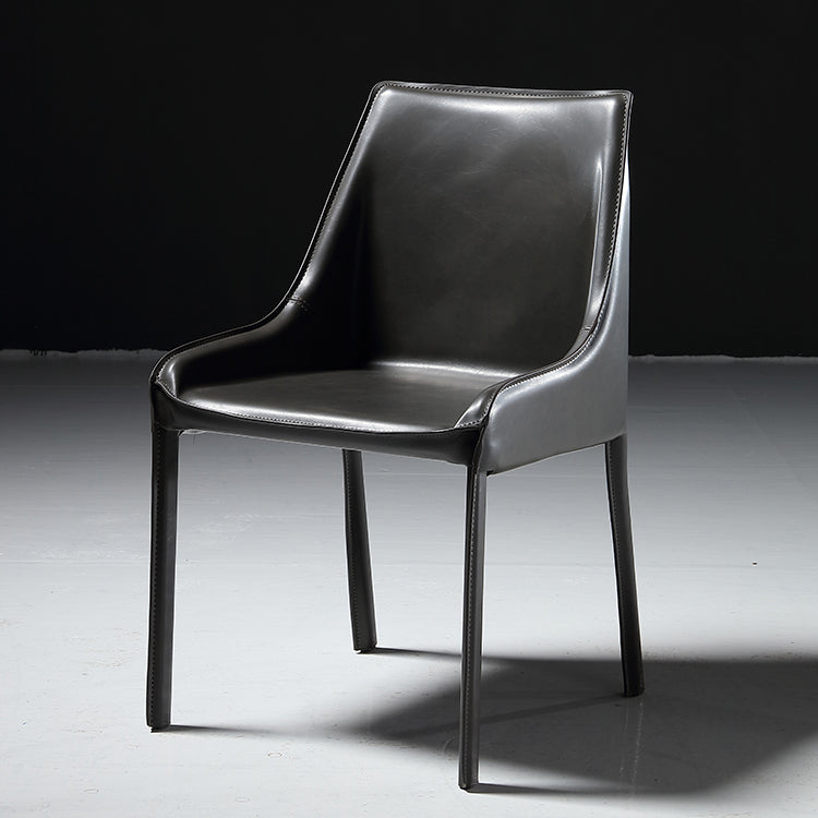 Industrial Kitchen Dining Side Chair Parsons Chair in Black Finish