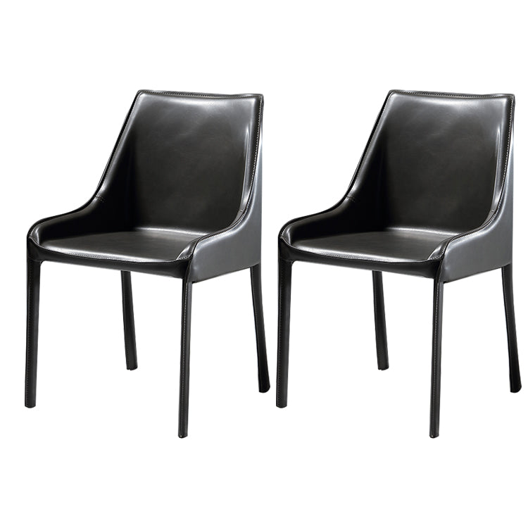 Industrial Kitchen Dining Side Chair Parsons Chair in Black Finish