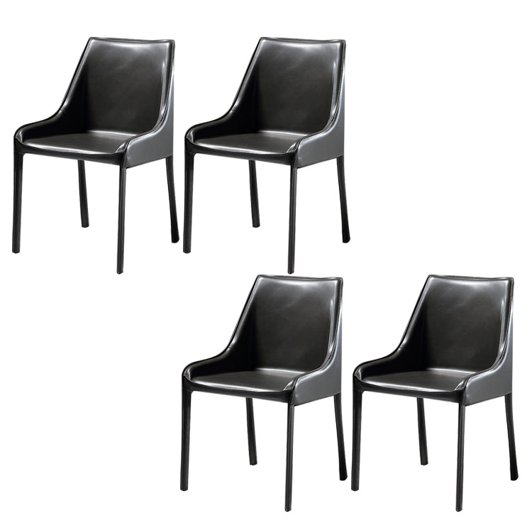 Industrial Kitchen Dining Side Chair Parsons Chair in Black Finish