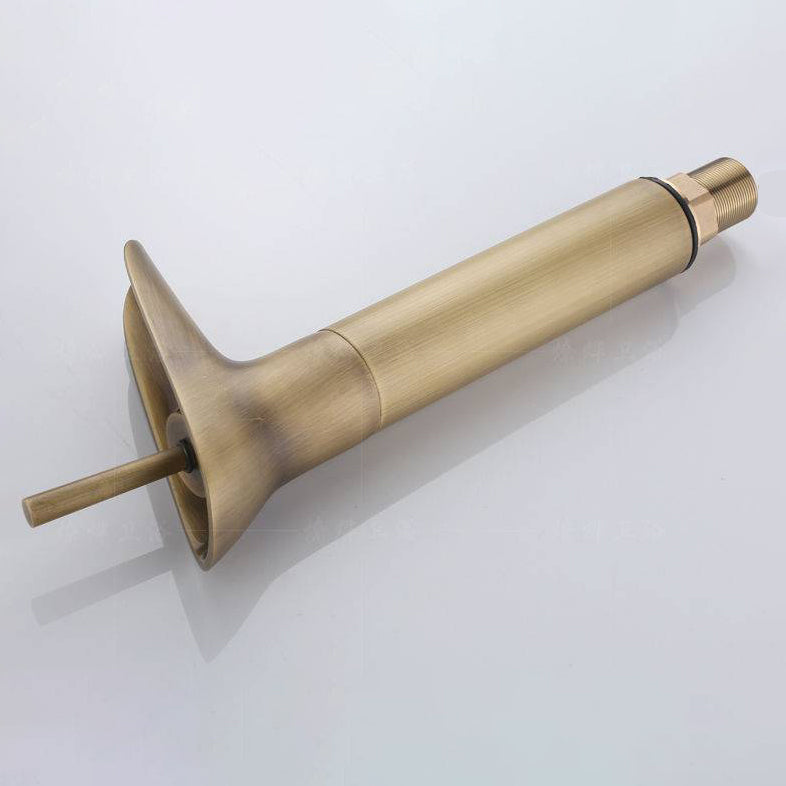 Circular Farmhouse Vessel Faucet Brass Lever Handle Bathroom Faucet