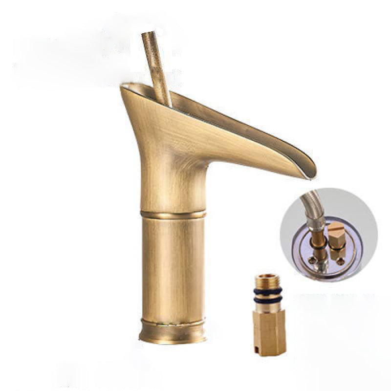 Circular Farmhouse Vessel Faucet Brass Lever Handle Bathroom Faucet