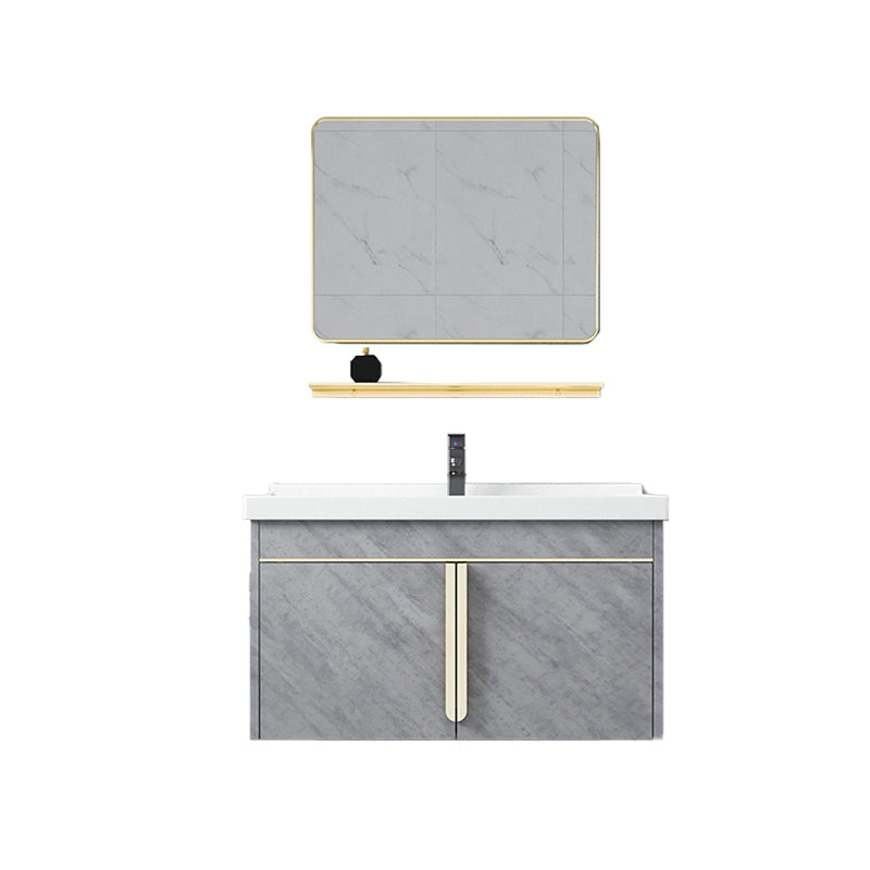 Contemporary Sink Vanity Mirror Cabinet Wall Mount Vanity Cabinet with Storage Shelving