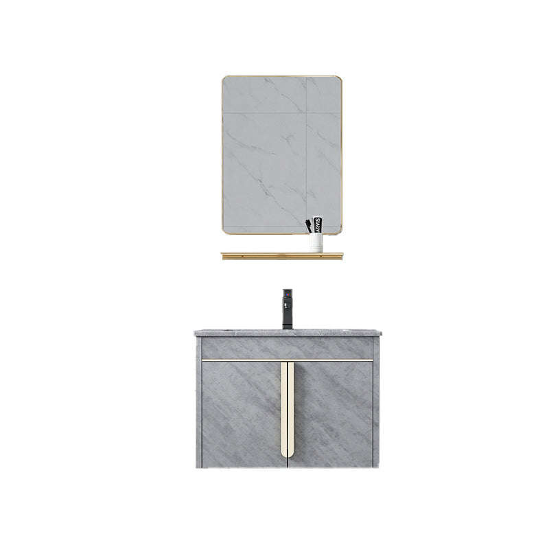 Contemporary Sink Vanity Mirror Cabinet Wall Mount Vanity Cabinet with Storage Shelving